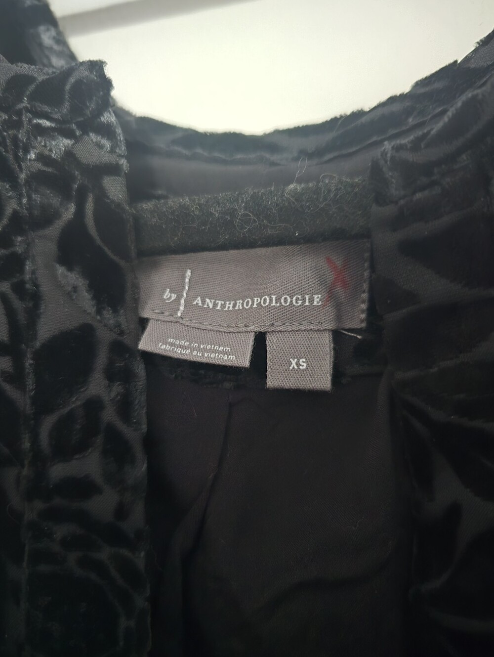 Anthropologie Somerset Mini Dress - Black Velvet Floral - Picture 6 of 7